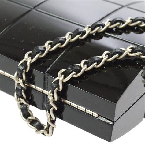 chanel plastic clutch|chanel clutch with chain black.